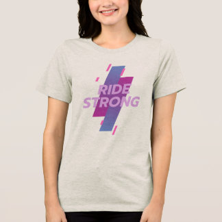 Ride Strong: Spin Klasse & Indoor Fietsen Tri-Blend Shirt