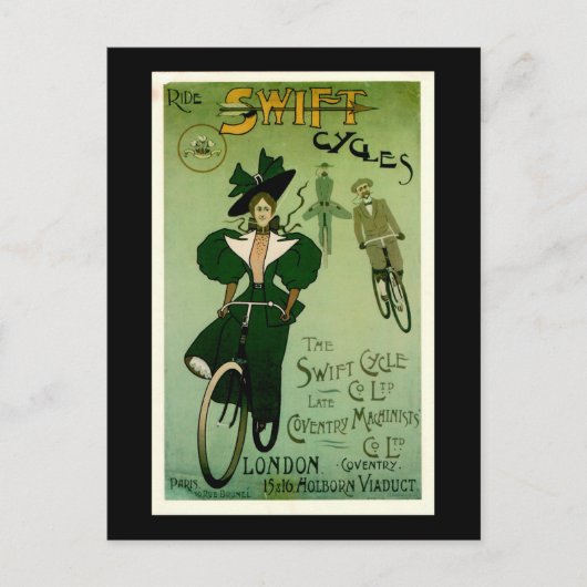 Ride SWIFT Cycles  Bicycle Poster Briefkaart (Voorkant)