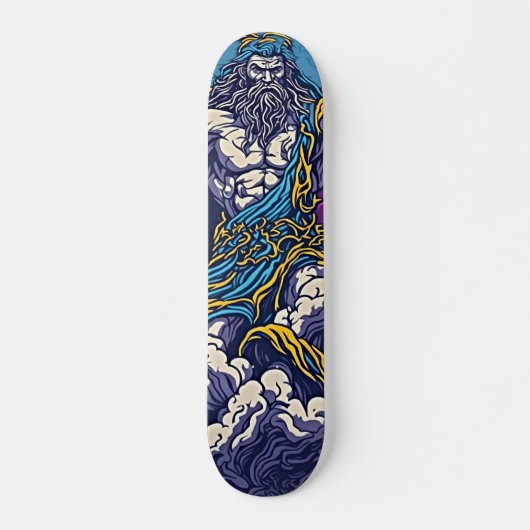 Ride the Thunder - Het Zeus Retro Skateboard (Voorkant)