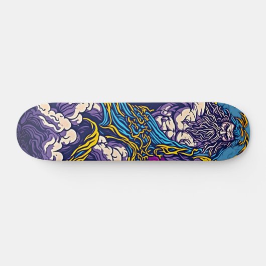 Ride the Thunder - Zeus Retro Skateboard (Horizontaal)