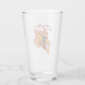 Ride the Tiger Heavy Metal Illustration Glas (Achterkant)