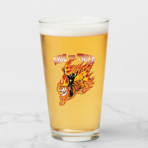 Ride the Tiger  Heavy Metal Illustration Glas