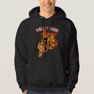 Ride the Tiger  Heavy Metal Illustration Hoodie