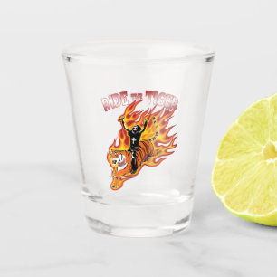 Ride the Tiger Heavy Metal Illustration Shot Glas