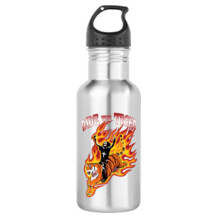 Ride the Tiger Heavy Metal Illustration Waterfles