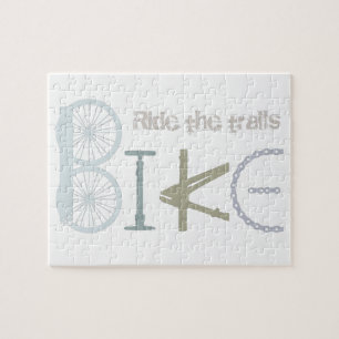 Ride the Trails Bike Graffiti Sport Quote Legpuzzel