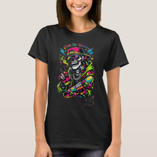 Ride The Universe Skater Skeleton Vrouw Organic Te T-shirt