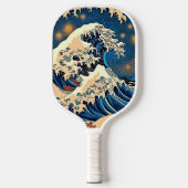 Ride the Wave - Retro Groovy Pickleball Paddle Art (Voorkant)