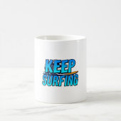Ride the Wave : Retro Surfing Typography Mug (Centre)