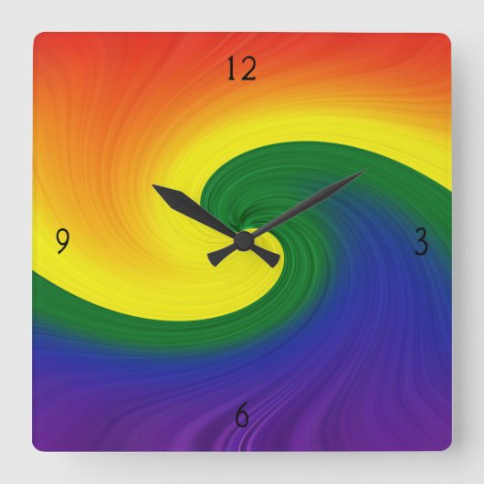 Ride the Wave Square Wall Clock Vierkante Klok (Voorkant)