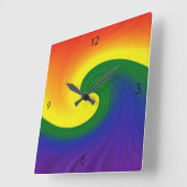 Ride the Wave Square Wall Clock Vierkante Klok (Hoek)