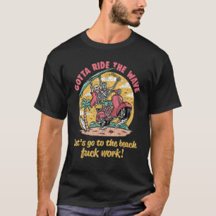 Ride the Wave  Surfers Retro Summer Surfing T-shirt