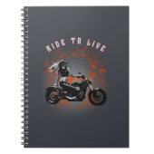 Ride to Life beroemd gemaakt door Biker Girl Notitieboek (Voorkant)