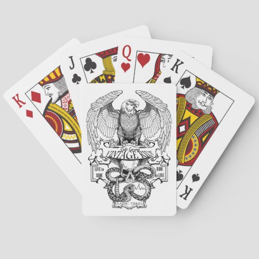 Ride to Live Live to Ride Biker-ontwerp Pokerkaarten (Achterkant)