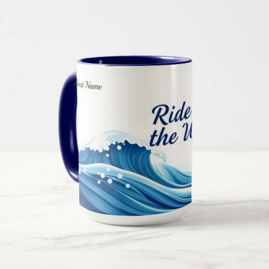 Ride Wave Citaat Mok (Voorkant links)