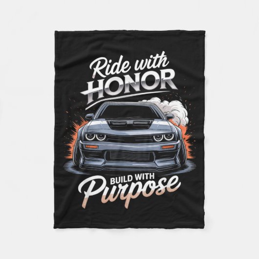 Ride With Honor Car Lover  Fleece Deken (Voorkant)