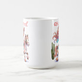 Ride with Joy - Schattigee cowgirl op haar gevlekt Koffiemok (Center)