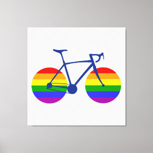 Ride with Pride Bike Canvas Afdruk