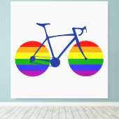Ride with Pride Bike Canvas Afdruk (Insitu (Houten vloer))