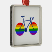 Ride with Pride Bike Metalen Ornament (Rechts)