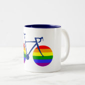 Ride with Pride Bike Tweekleurige Koffiemok (Voorkant rechts)