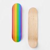 Ride with Pride: Regenboogvlag Skateboard (Voorkant)
