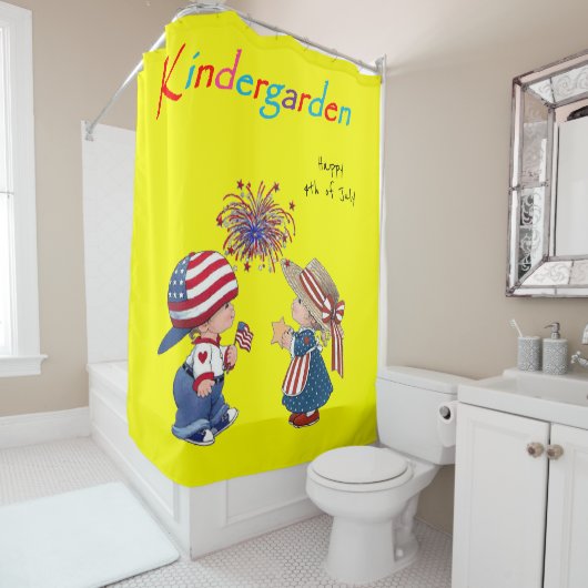 Rideau 4 juillet douche (En situation)