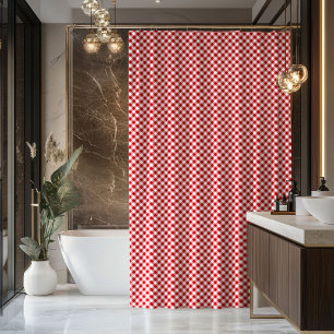 Rideau à carreaux cosy rouge et noir Cadeau pour n