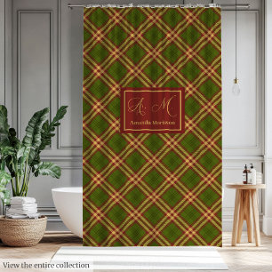 Rideau à carreaux de Thanksgiving Monogramme Cadea