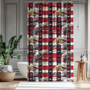 Rideau Aigle et Drapeau 4 juillet Accent de salle 