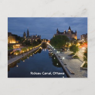 Rideau Canal and Sussex Drive at night. Briefkaart