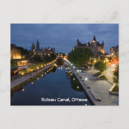 Rideau Canal en Sussex Drive 's nachts. Briefkaart