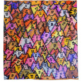 Rideau de douche - 024 - Chats (Devant)