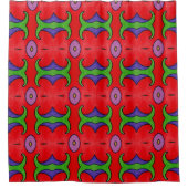 Rideau de douche - 034 - Rouge-violet-vert-bleu (Devant)
