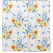 Rideau de douche à aquarelle fleurie avec jonquill (Devant)