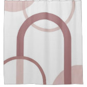 Rideau de douche à arche abstraite rose poussiéreu (Devant)
