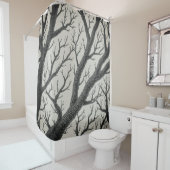 Rideau de douche à branche d'arbre (En situation)