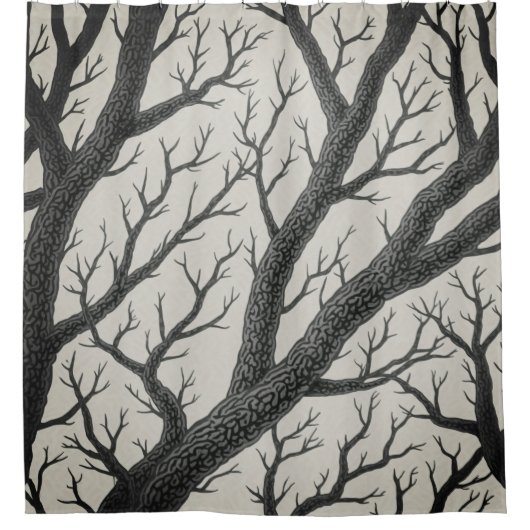 Rideau de douche à branche d'arbre (Devant)