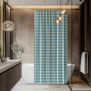 Rideau de douche à carreaux intemporel – Cadeau po