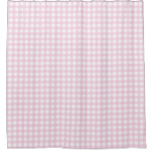 Rideau de douche à carreaux rose clair de style mo (Devant)