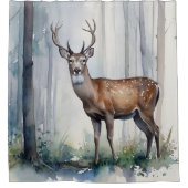 Rideau de douche à cerfs de forêt (Devant)