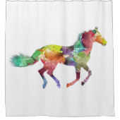 Rideau de douche à Cheval multicolore (Devant)