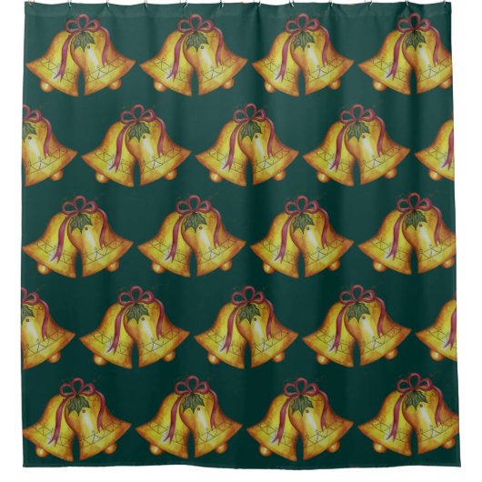 Rideau de douche à cloches de Noël (Devant)