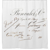 Rideau de douche à code français en Brown foncé (Devant)