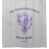 Rideau de douche à coquille pourpre (Devant)