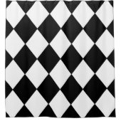 Rideau de douche À damiers noir et blanc (Devant)