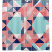 Rideau de douche à éclaboussure géométrique (Devant)