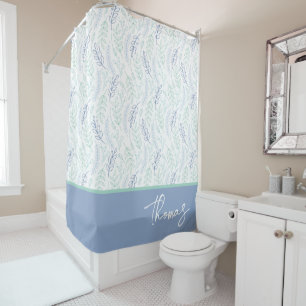 Rideau de douche à feuilles personnalisé