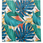 Rideau de douche à feuilles tropicales (Devant)