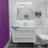 Rideau de douche à fleur sauvage Motif rouge viole